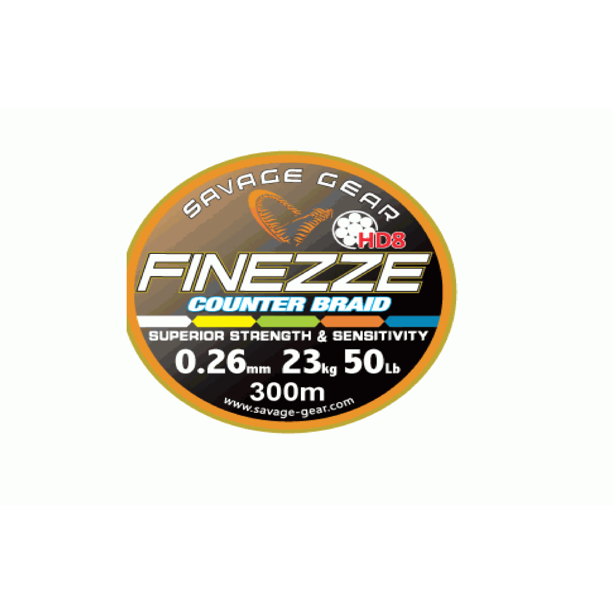 Плетено многоцветно 8 нишково влакно SG Finesse HD8 Counter Braid